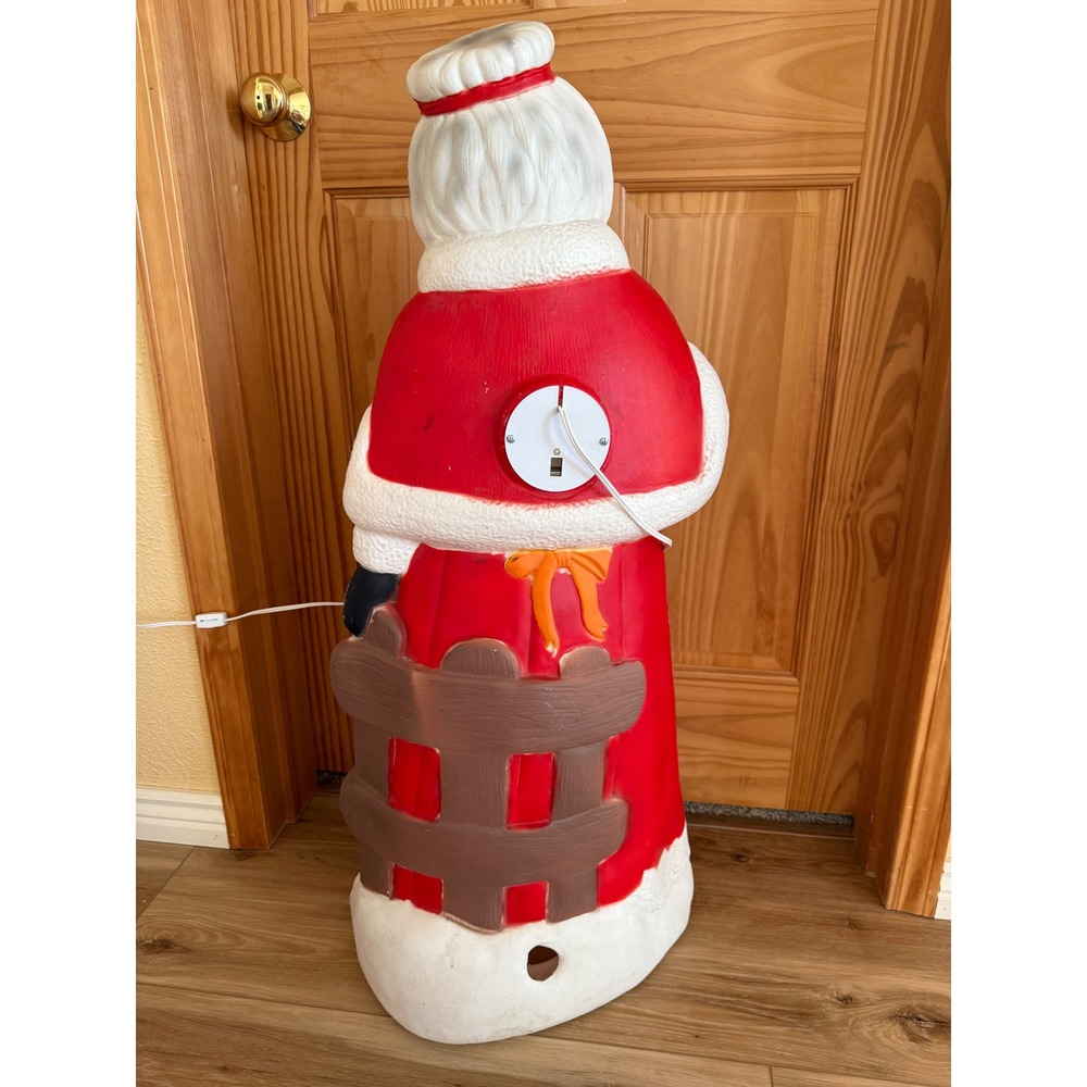 Vintage Mrs Claus Christmas Blow Mold Light Up Outdoor Decor 37 Inch Empire - Picture 7 of 12